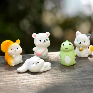 다람쥐 곰 공룡 토끼 강아지 피규어 5종세트 미개봉 일괄 판매합니다.