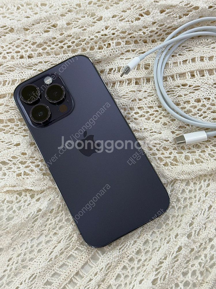 아이폰14프로 256 퍼플 배터리 효율100%(정품교체...--4