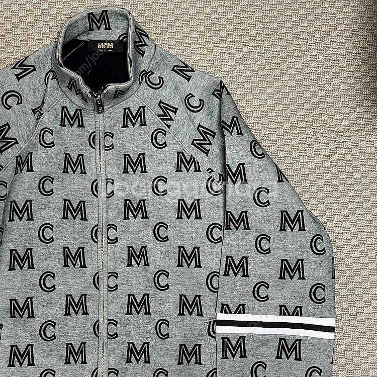 (M) MCM 엠씨엠 로고 트랙탑 자켓 그레이--3