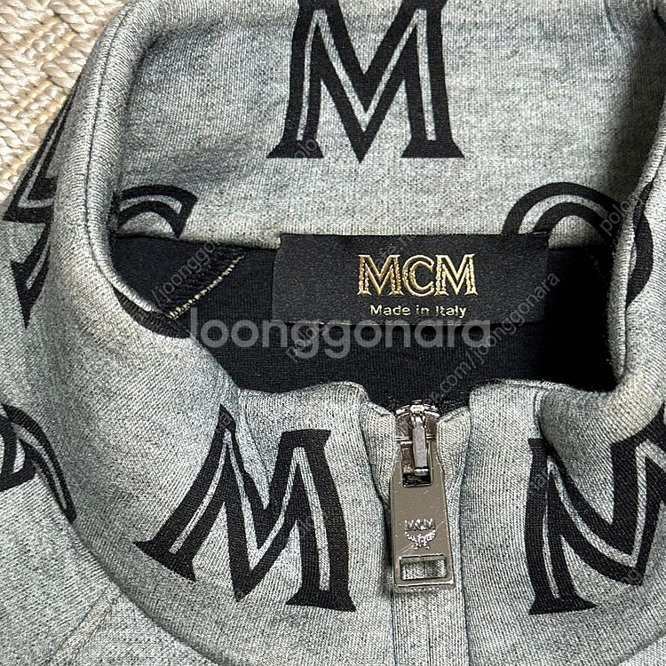 (M) MCM 엠씨엠 로고 트랙탑 자켓 그레이--5