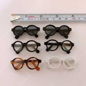 솜인형 솜깅 누이 4.5cm 선글라스 안경 블랙 화이트 호피