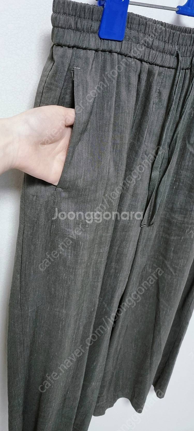 BCBG 와이드 린넨 마 바지--4