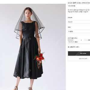 베일즈 오드리 블랙 민소매 셀프 웨딩 드레스 M