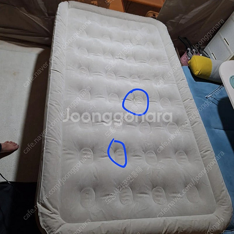 스르르 원터치베드 접이식 싱글 침대 에어매트 눞는쪽에 ...--7