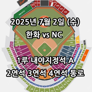 7/2일 한화 VS NC ️1루 내야지정석 A