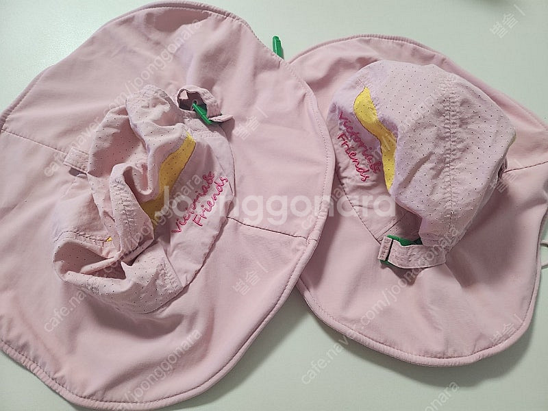 빅토리아앤프렌즈 썬캡 물놀이모자 펀칭썬햇 요거트핑크 키...--1