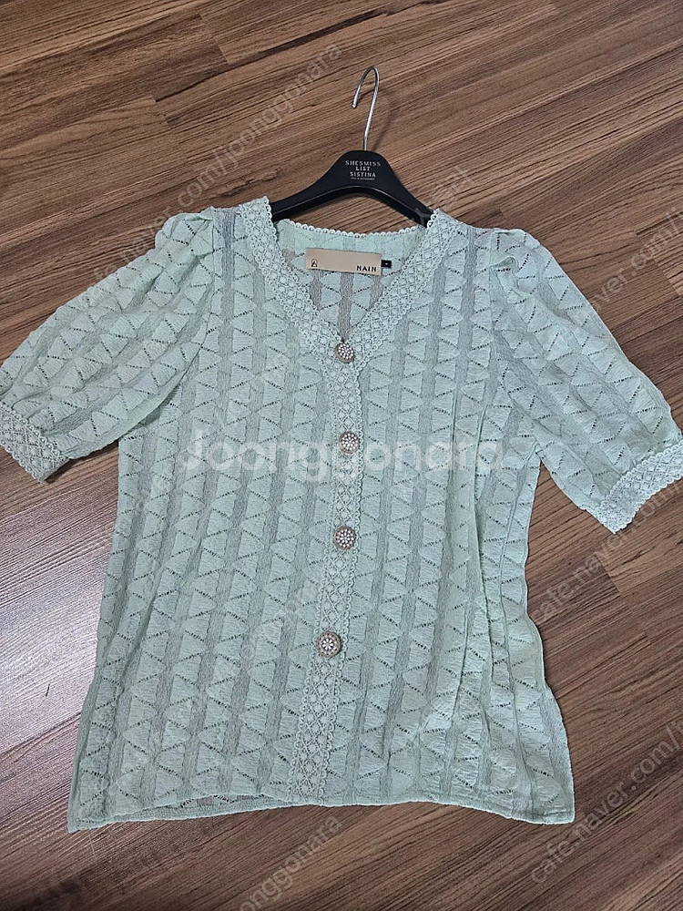 한섬 오즈세컨 데님스커트 티블라우스--1