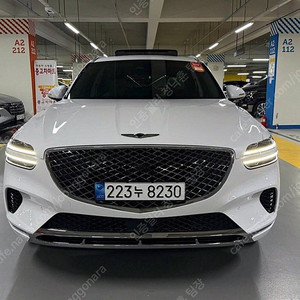 제네시스 GV70 중고차 할부 제네시스 중고차 흰색 2023년식 23,450km 3.5T 가솔린 AWD 기본형 수원중고차