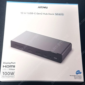 (박스풀셋 S급) 아트뮤 USB-C Gen2 12in1 멀티허브 독 MH610 8만원