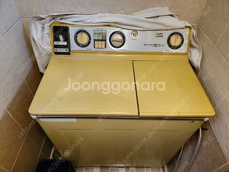 금성 백조 세탁기 wp 350B 골동품 레트로 영화--9