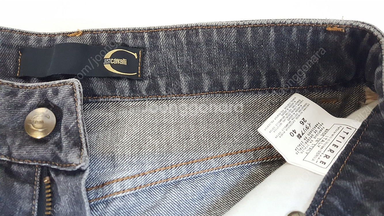 로베르토 까발리 블루블랙 세미나팔 여성 청바지 정품 로베르토 까발리--7