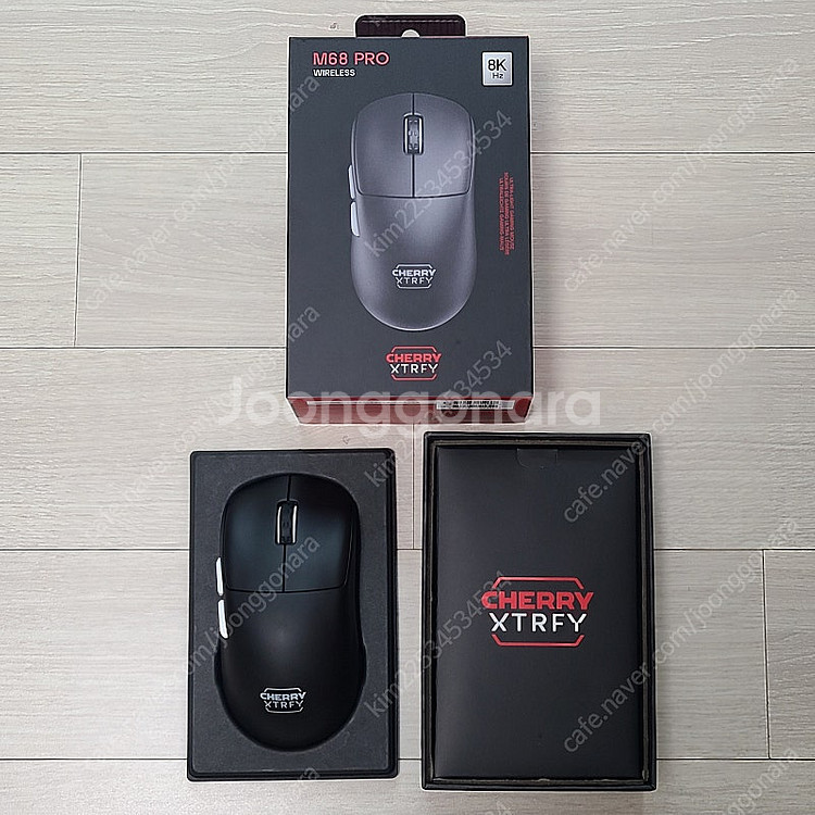 체리 XTRFY M68 PRO 무선 마우스 블랙--0