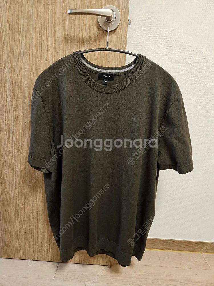 띠어리 / 24 SS 고리스 반팔 니트 카키 / 2xl--0