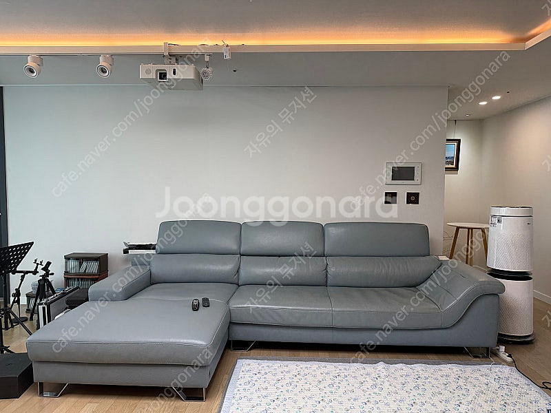 밀란 가죽 쇼파 최고급 4인용--0
