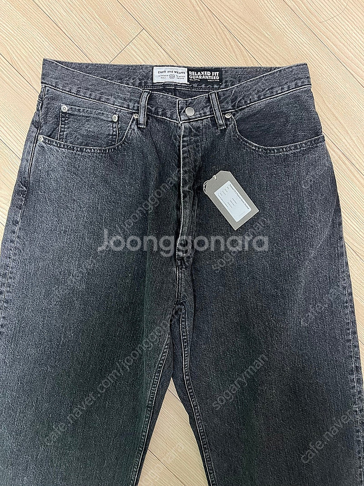 엔즈앤드민즈 25ss 릴렉스핏 블랙 데님--1