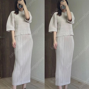 플리츠플리즈 미스트,씨커스커트 베이지~