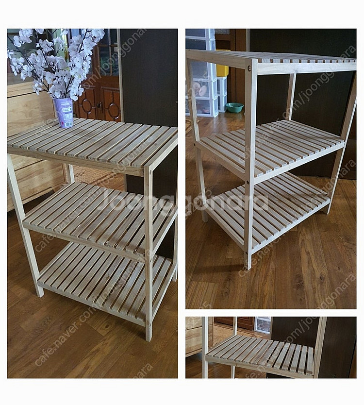 원목3단선반다용도진열장튼튼깔끔저렴히2만원그외예쁜벚꽃조화...--4