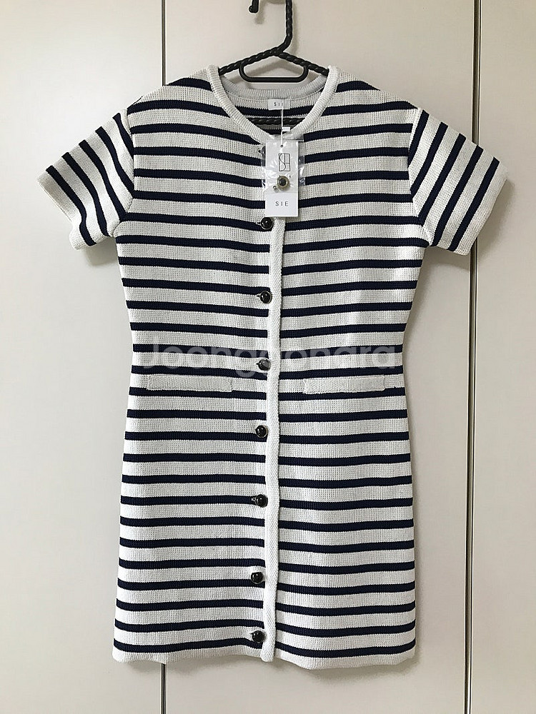 시에 모노 니트 드레스 SIE 원피스 네이비 믹스 택달린 새제품 플로움 로트르드민 에트몽 시티브리즈 루에브르 룩캐스...--0