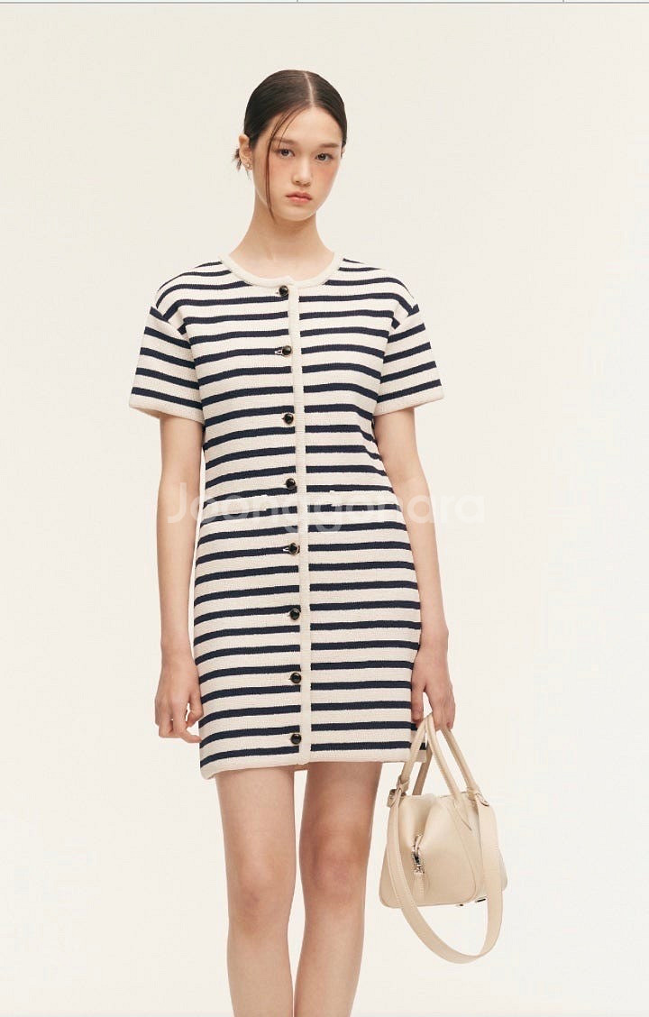 시에 모노 니트 드레스 SIE 원피스 네이비 믹스 택달린 새제품 플로움 로트르드민 에트몽 시티브리즈 루에브르 룩캐스...--5