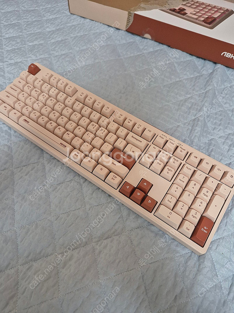 앱코 저소음 유선키보드 mk108 오트밀 판매합니다--1