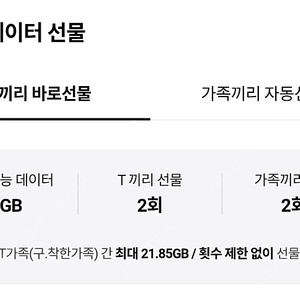 SK 데이터 2기가 2GB 3000원
