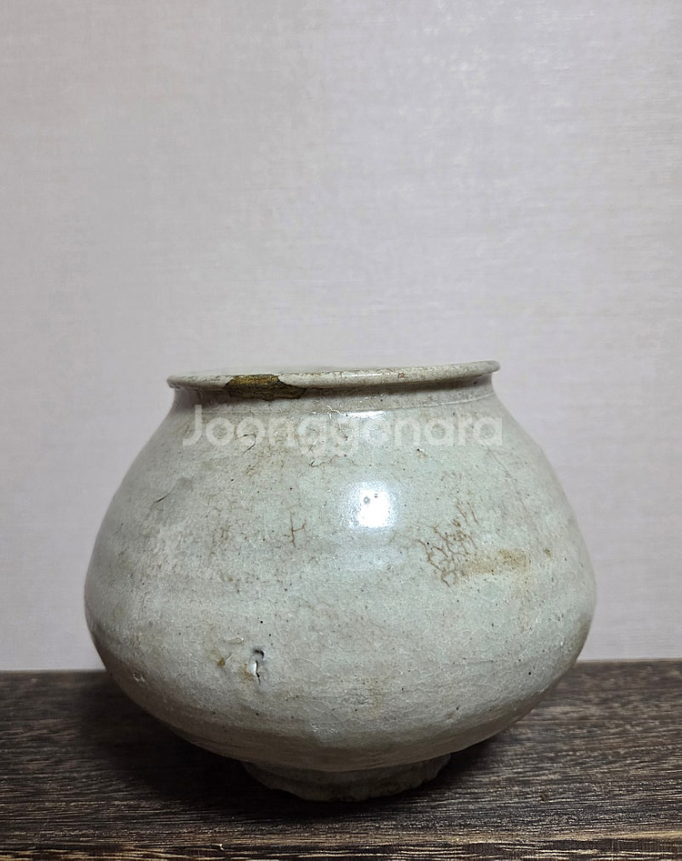 고미술품 조선전기 경남 웅천계열 조선백자 호--1