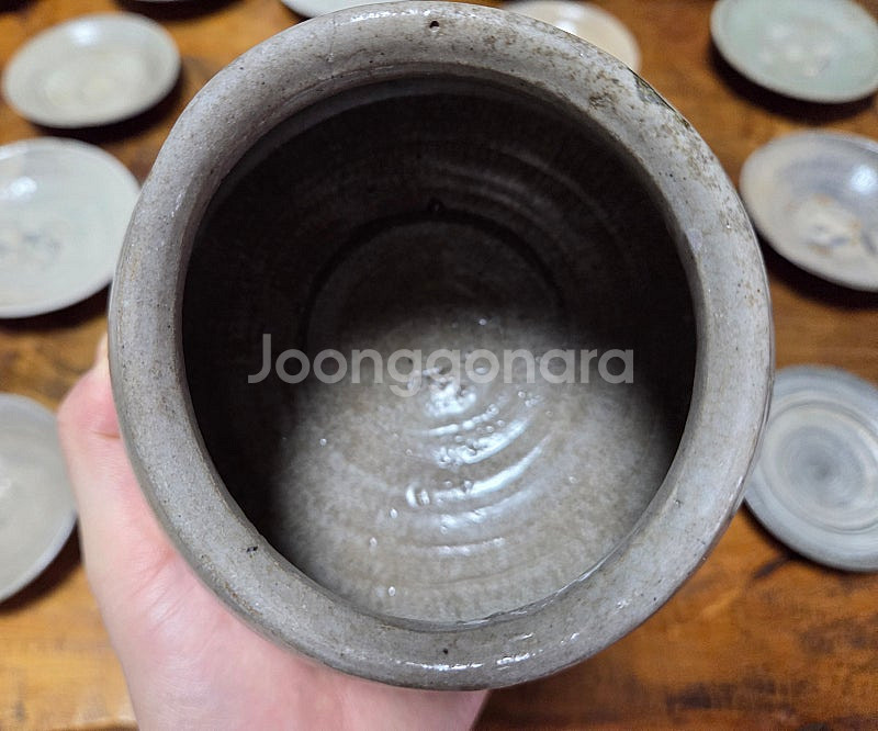 고미술품 조선전기 경남 웅천계열 조선백자 호--4