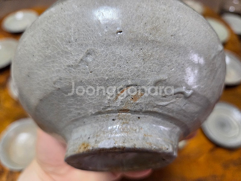 고미술품 조선전기 경남 웅천계열 조선백자 호--5