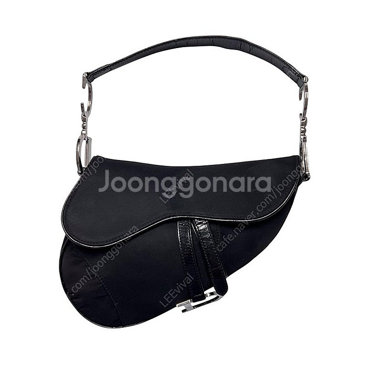 디올 새들백 블랙 나일론--0