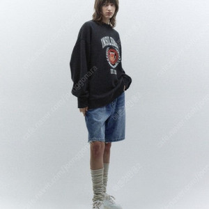 XS) 24SS 인사일런스 와이드 버뮤다 데님