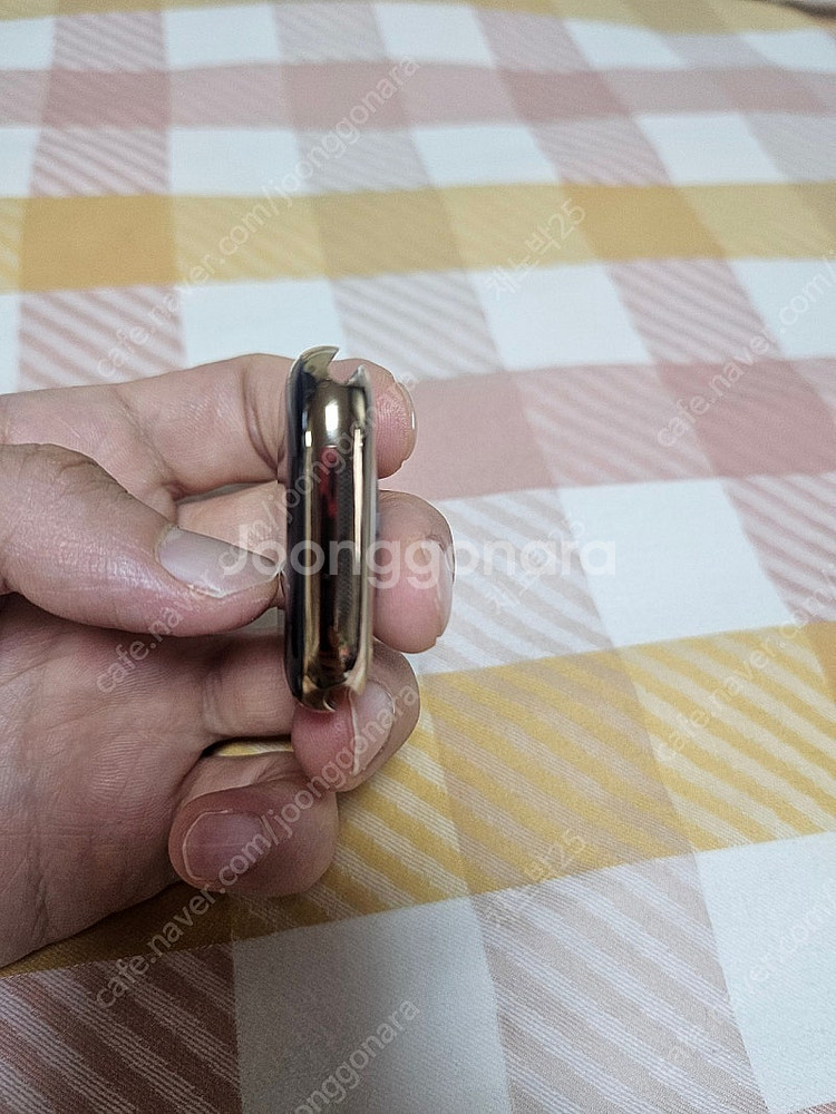 애플워치 10 42mm 티타늄 골드팝니다.(셀룰러)--4