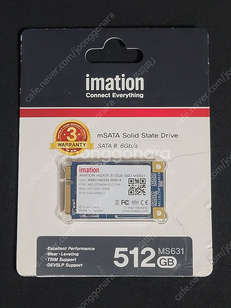이메이션 mSATA SSD 512GB 미개봉--0