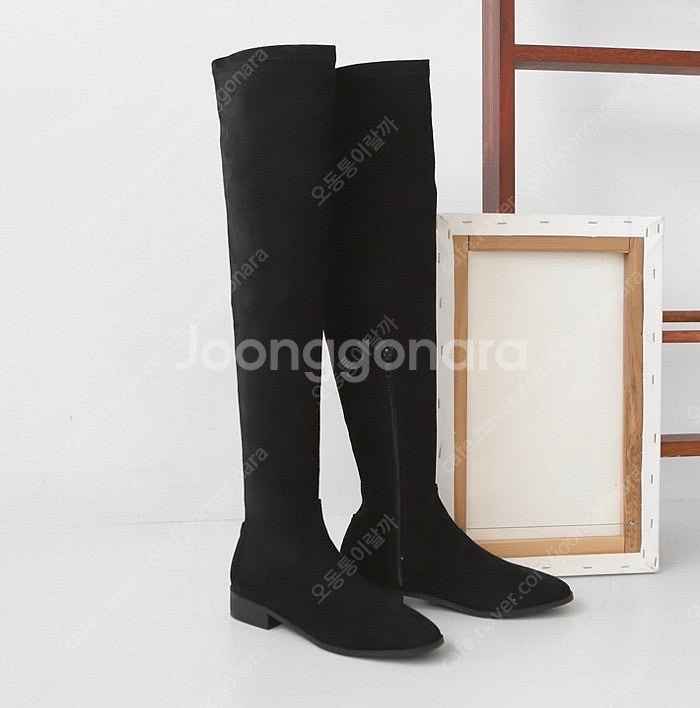 스웨이드 롱 부츠--0
