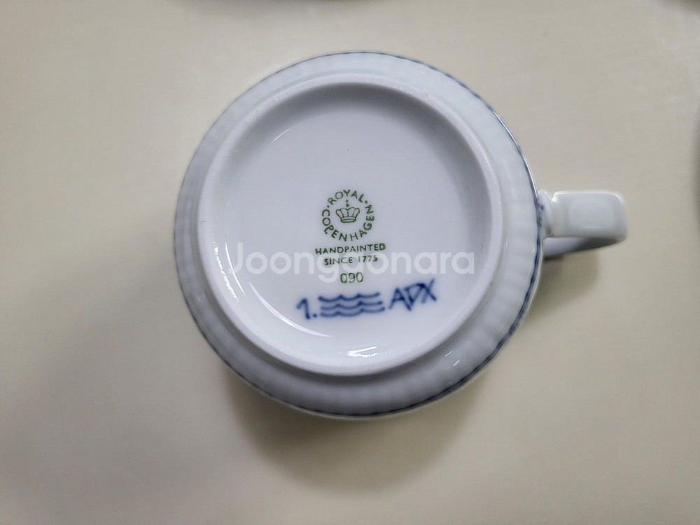 (정리세일)로얄코펜하겐 플레인 하이핸들잔--3