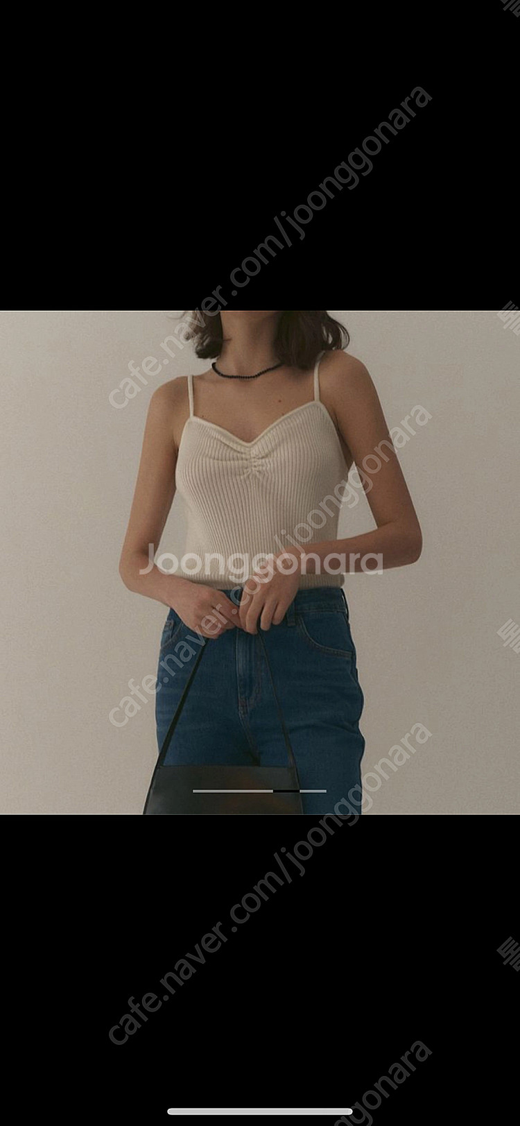 포유온 moire Knit Sleeveless 나시--0