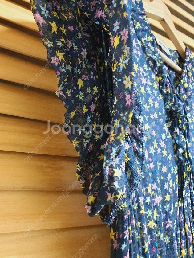 쟈딕앤볼테르 패턴 쉬폰 롱 원피스 xs 사이즈 정품--7