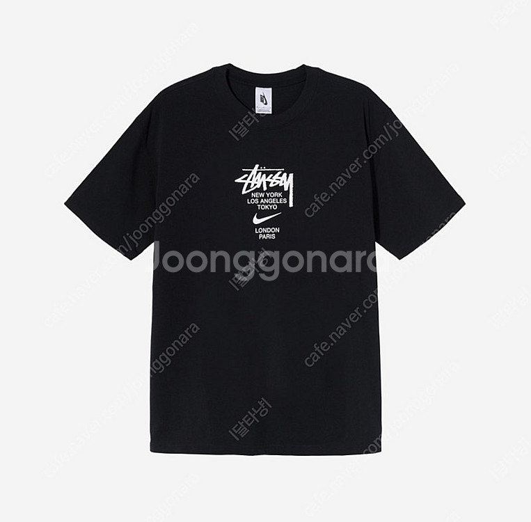 나이키 X 스투시 월드투어 티셔츠 US/EU (블랙) ...--0
