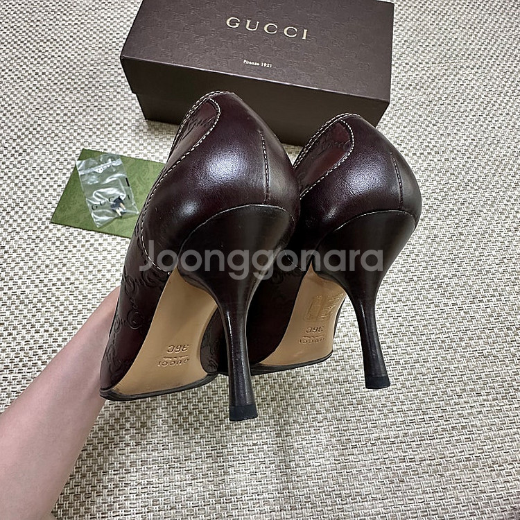 [3회착용] 구찌 GUCCI 뱀부 펌프스 36사이즈--5