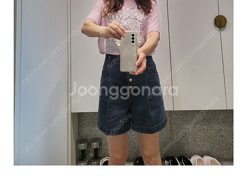 오브제 데님쇼츠 오브제 반바지 판매해요--0
