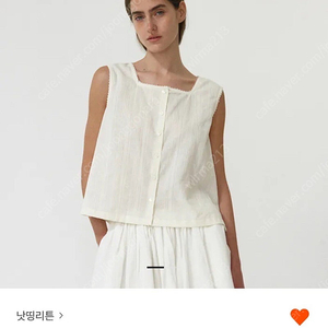 낫띵리튼 Lace Linen Sleeveless Top (Ivory)