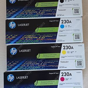 완료 미개봉 HP 230A 토너 W2300A W2301A W2302A W2303A 4색세트(정품), 일괄택포함