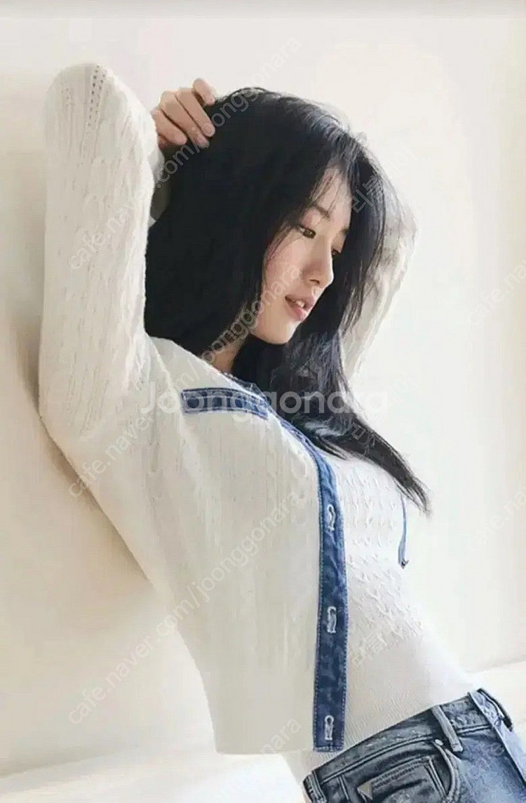 (새상품) 게스 수지 데님 가디건 xs--0
