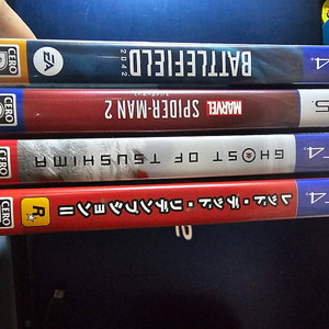 ps4 ps5 게임 타이틀 싸게 판매 일본판 (영어 일본어) 액션 명작 레데리2 스파이드맨2 고스트오브쓰시마 배틀필드 (가격 내림)