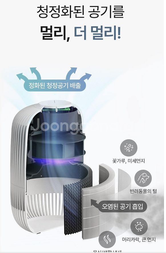 클레어 공기청정기 K1M12 (옅은 쵸코릿 칼라)--1