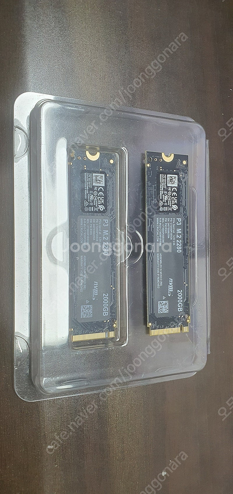마이크론 크루셜 P3 2TB nvme 2개 팝니다--0
