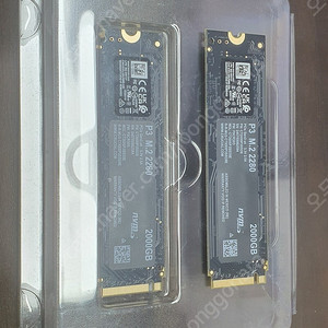 마이크론 크루셜 P3 2TB nvme 2개 팝니다