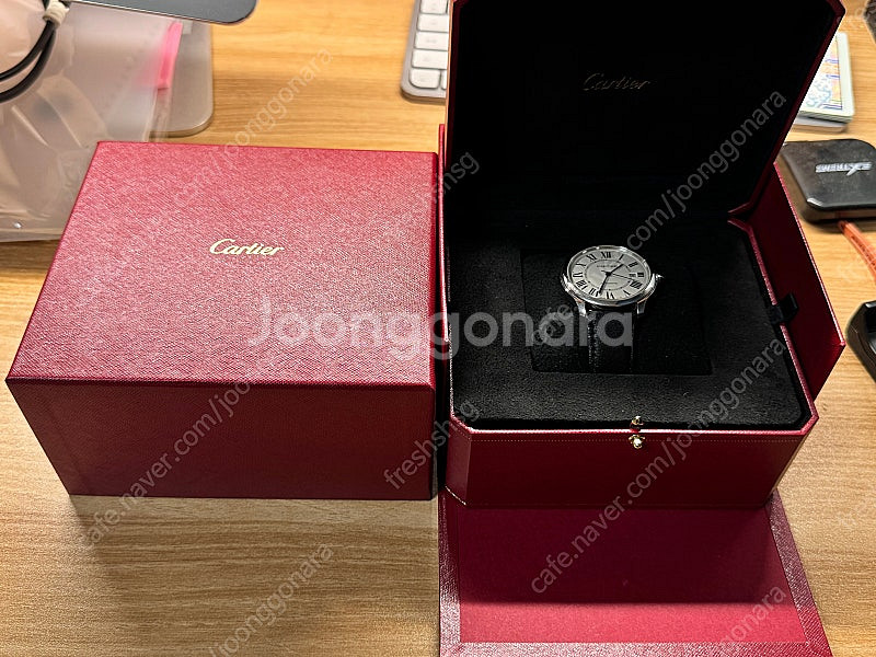 까르띠에 롱드 머스트 40 오토메틱 + 정품 메탈브레이...--1