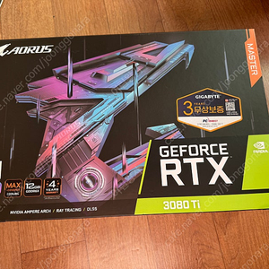3080TI AORUS MASTER 12GB 보증있음