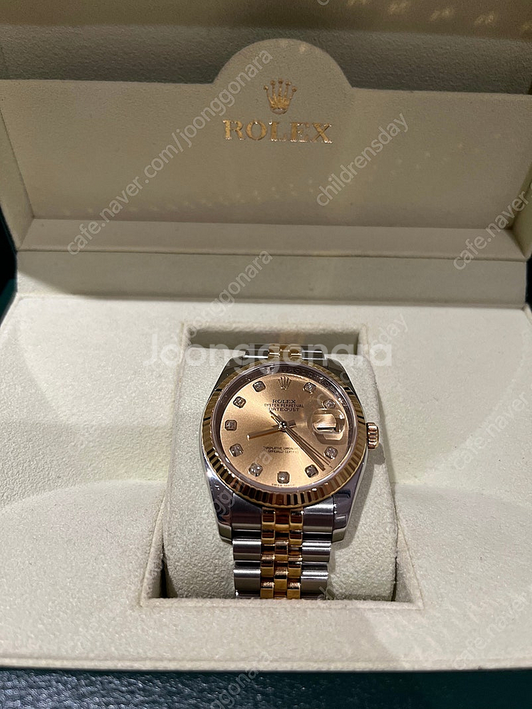 롤렉스 데이트저스트 텐포인트 옐로 골드 콤비 36mm--1