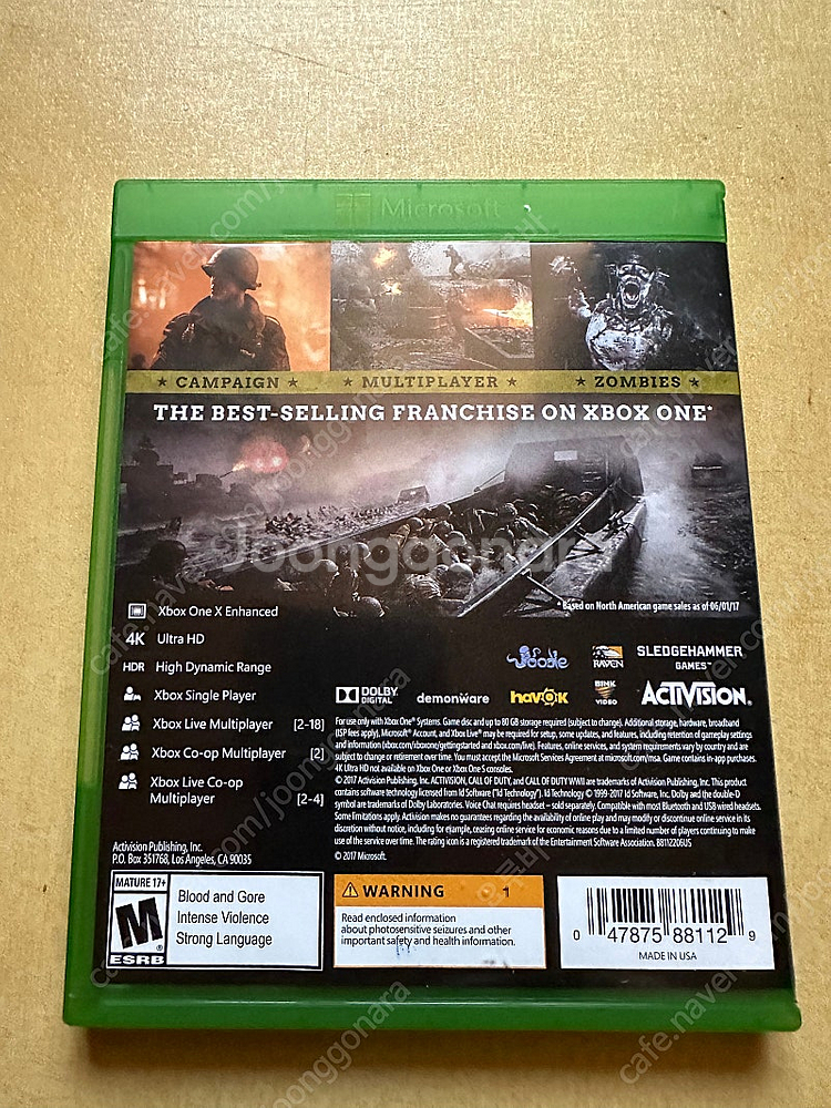 Xbox 콜 오브 듀티 월드워2--1